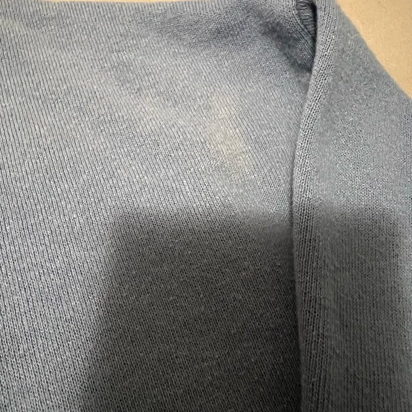 Vintage Grannycore Top Stitch Light Blue Birdhouse Sweater Size 1x 2 Small Spots - Picture 3 of 9